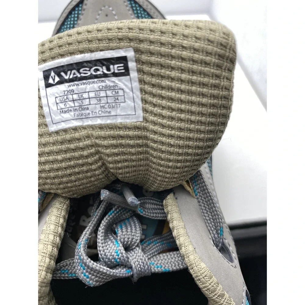 Vasque Monolith Low UltraDry Kids Gargoyle Everglade Hiking Shoes Size 6 113568